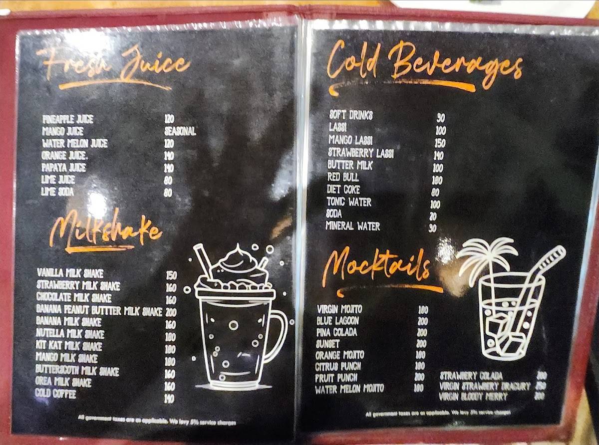 The Ocean Grill menu