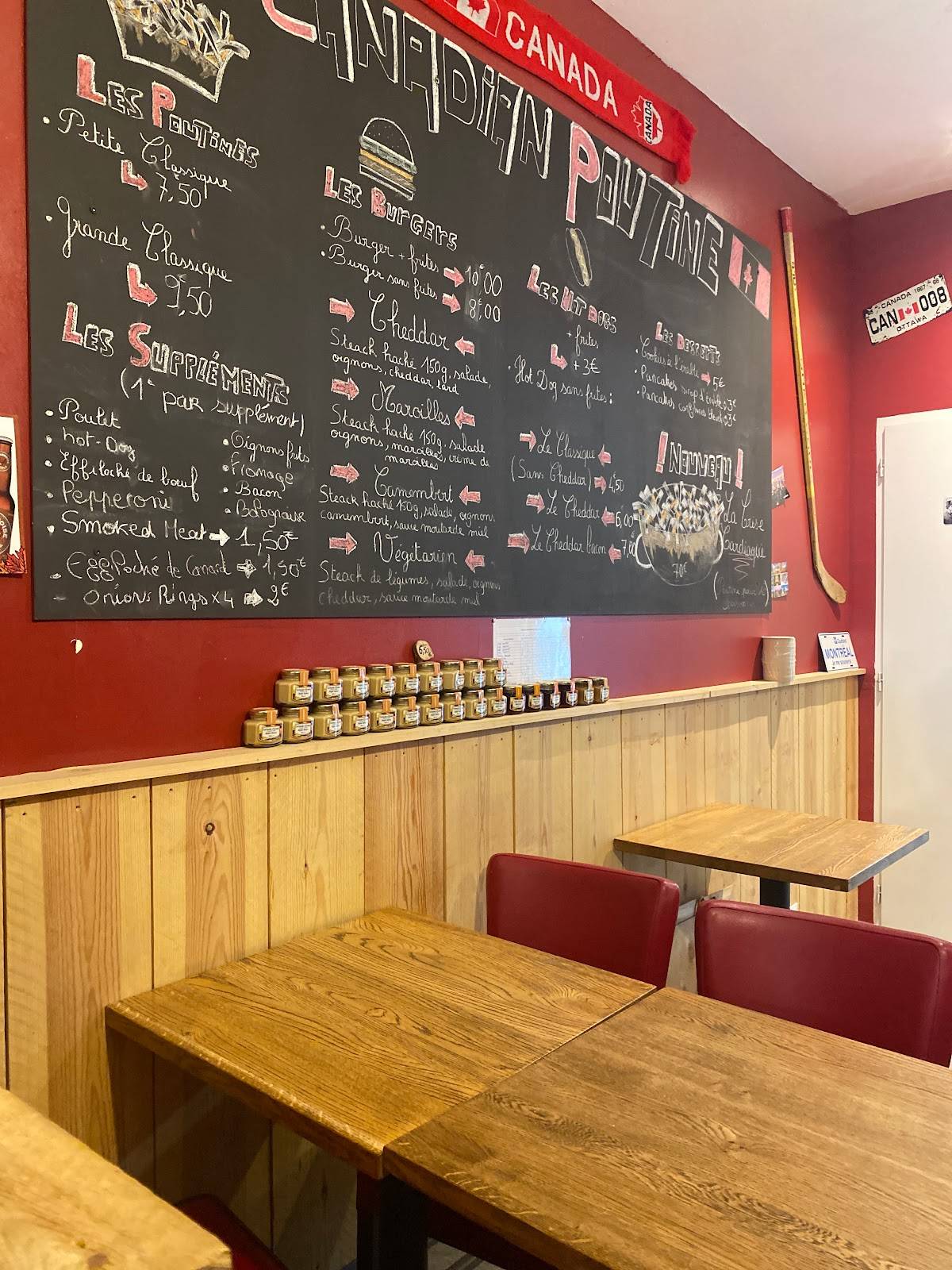 Menu de Canadian Poutine