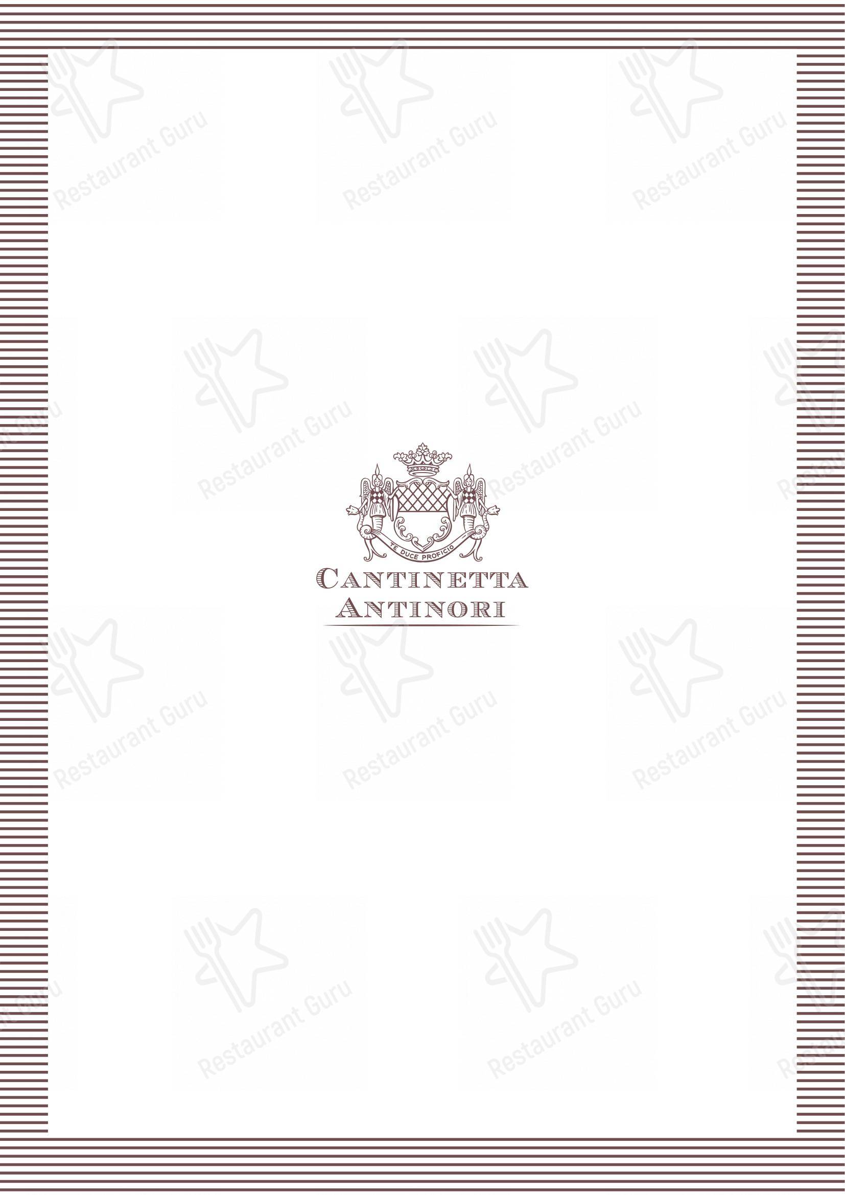 Menu di Cantinetta Antinori - Menu