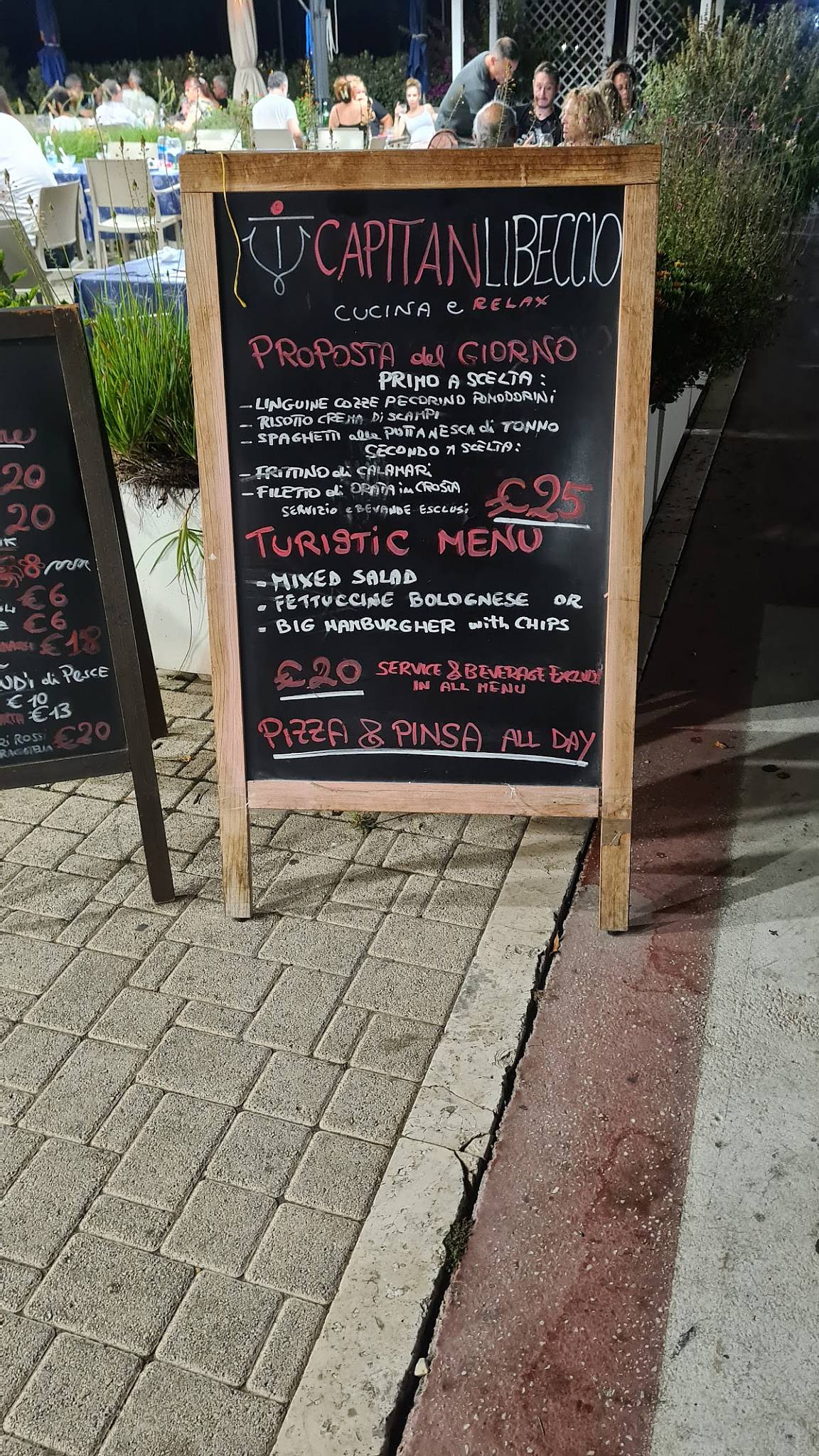 Menu di Capitan Libeccio 