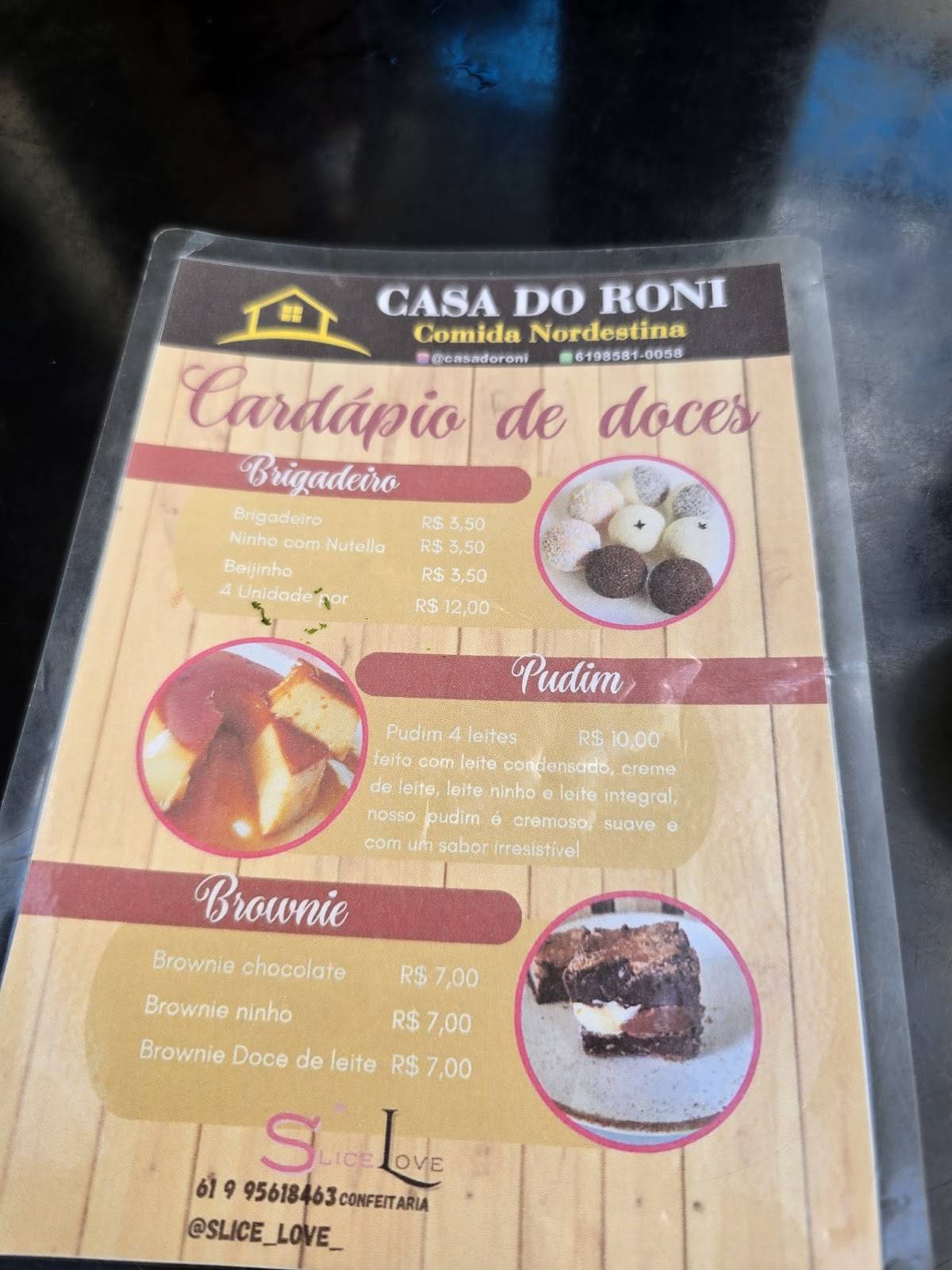 Casa Do Roni comida nordestina cardápio