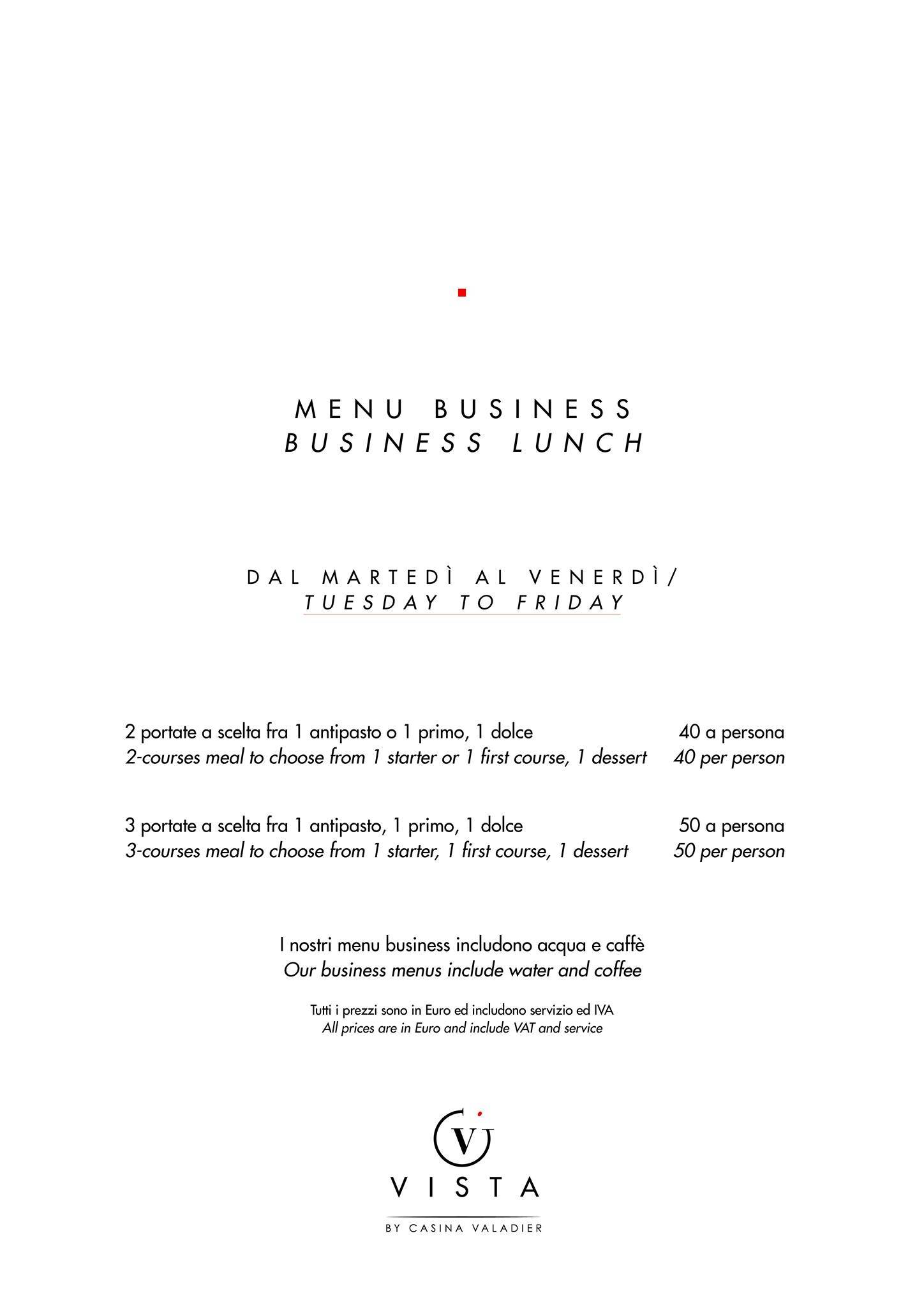 Menu di Casina Valadier 