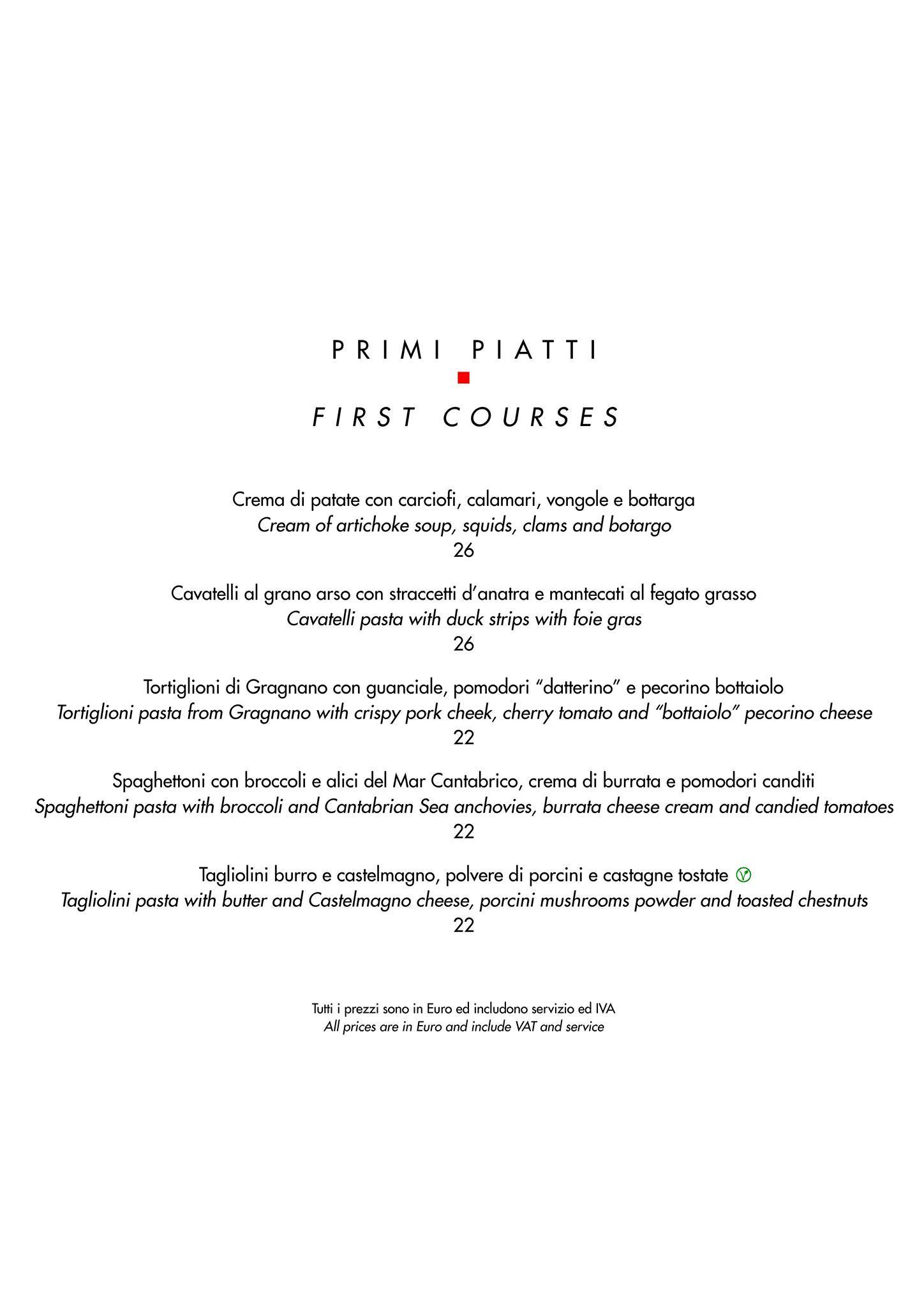 Menu di Casina Valadier 