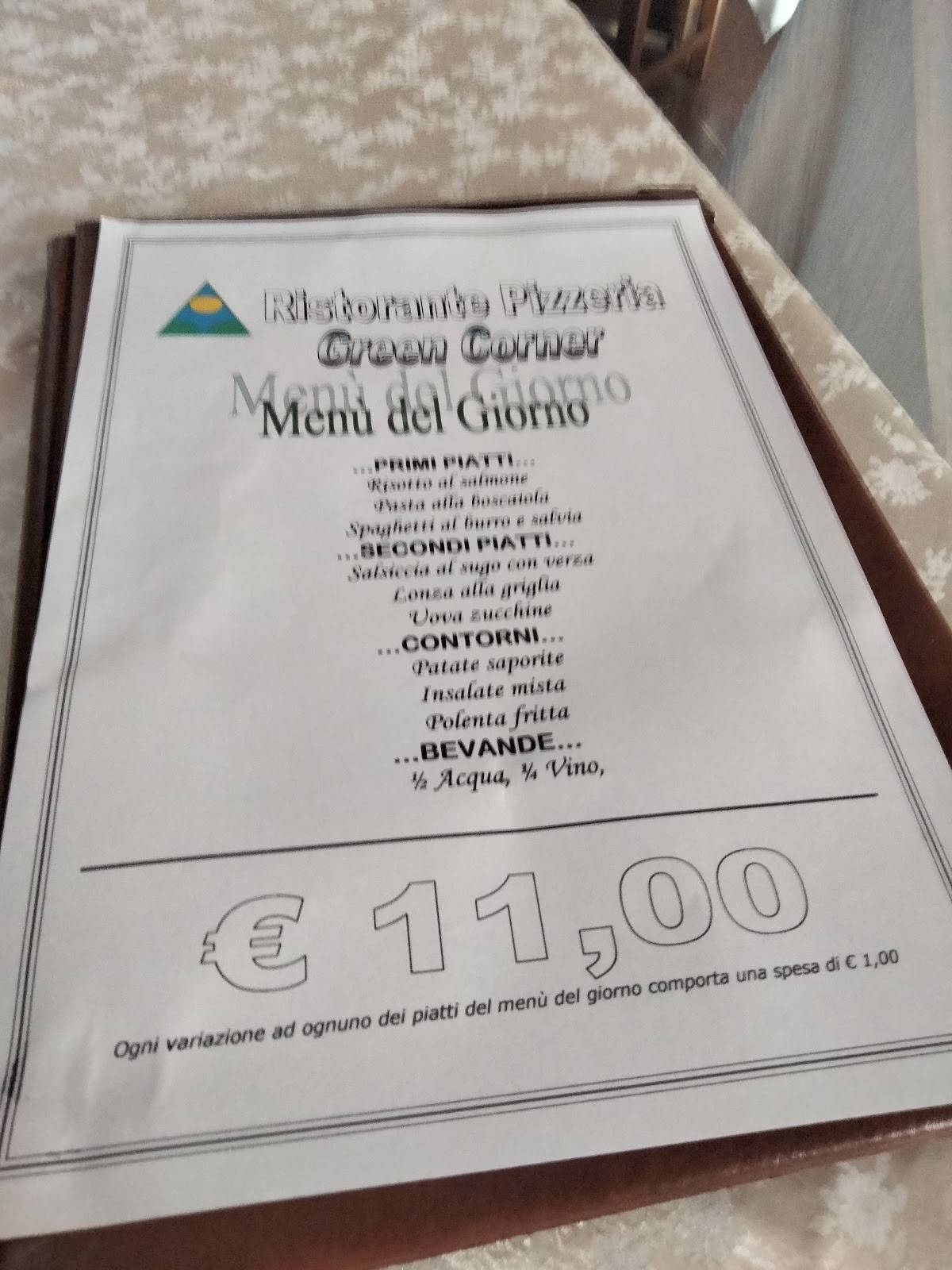 Menu di Green Corner Trattoria,Ristorante,Pizzeria vicino Treviglio 