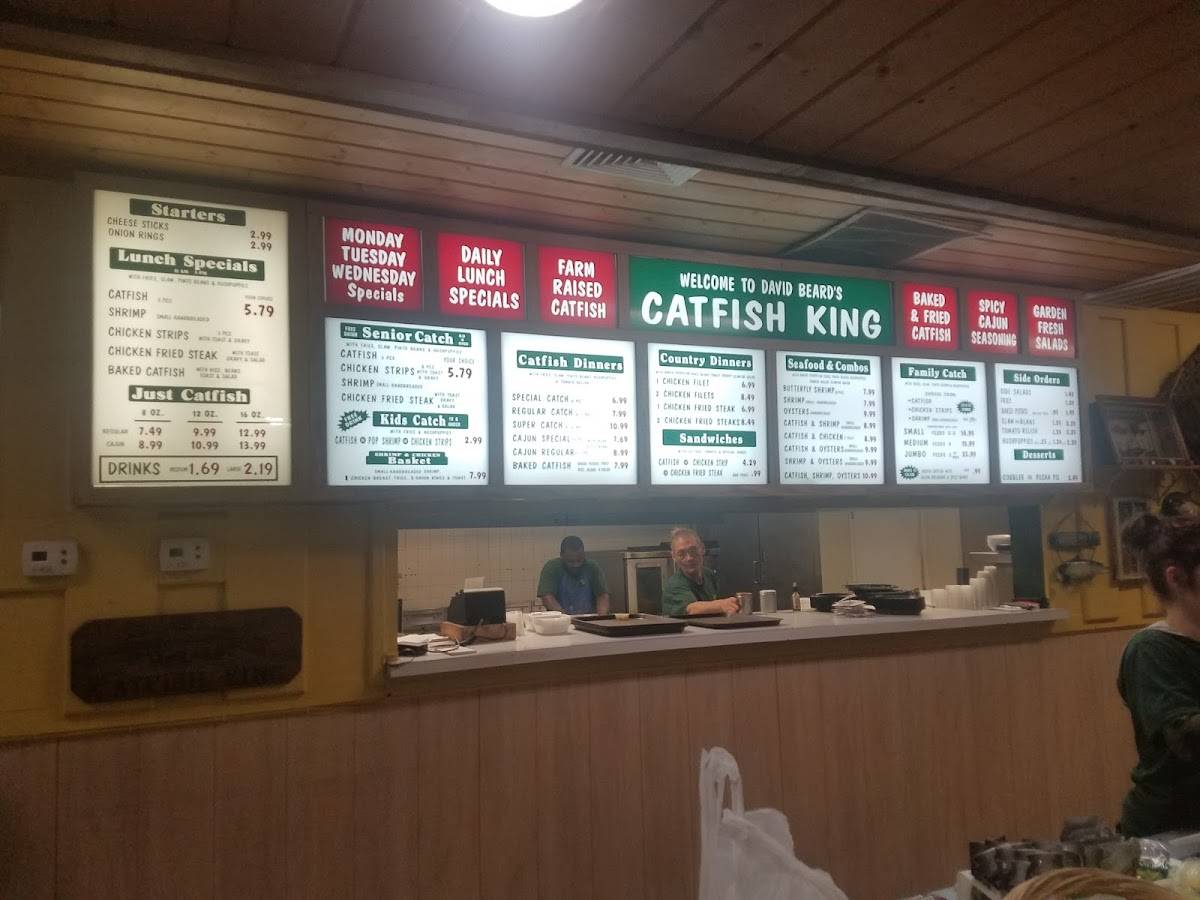 Menu at Catfish King restaurant, Paris