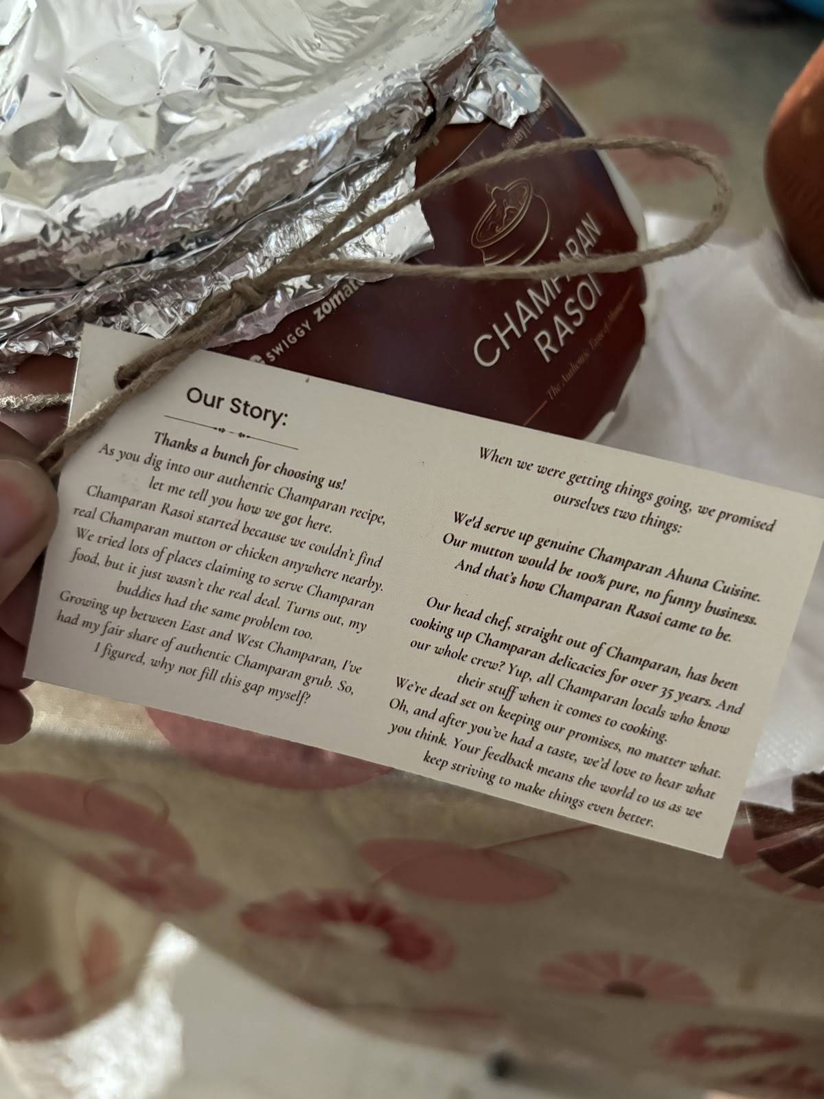 Champaran Rasoi menu