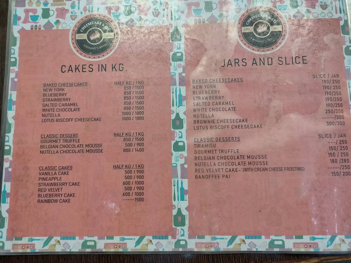 Cheesecake&co. menu