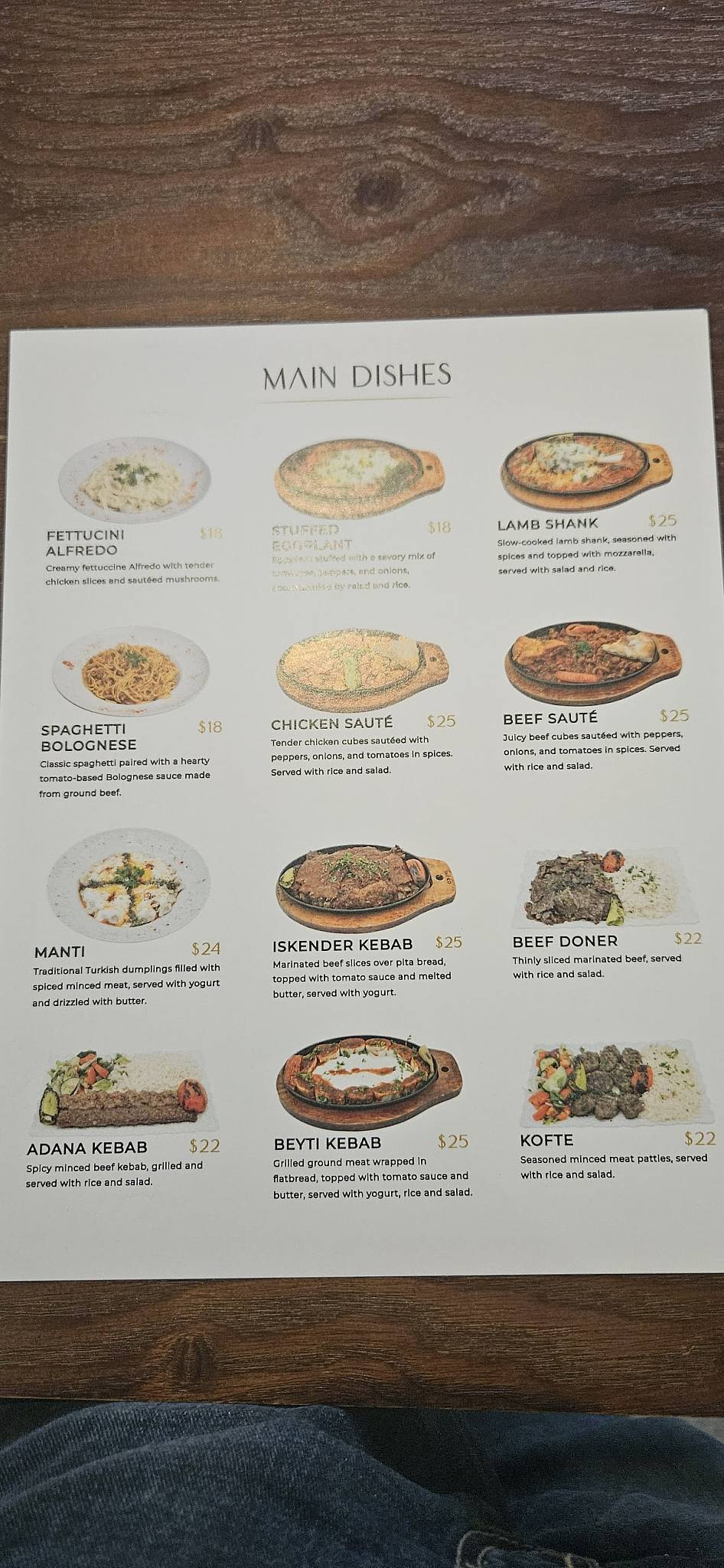 Menu de Kervan Kebab: Turkish Cuisine and Catering Services