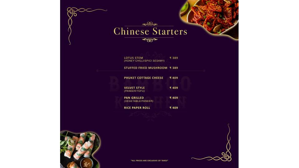Bamboo Kitchen-Anna Nagar menu