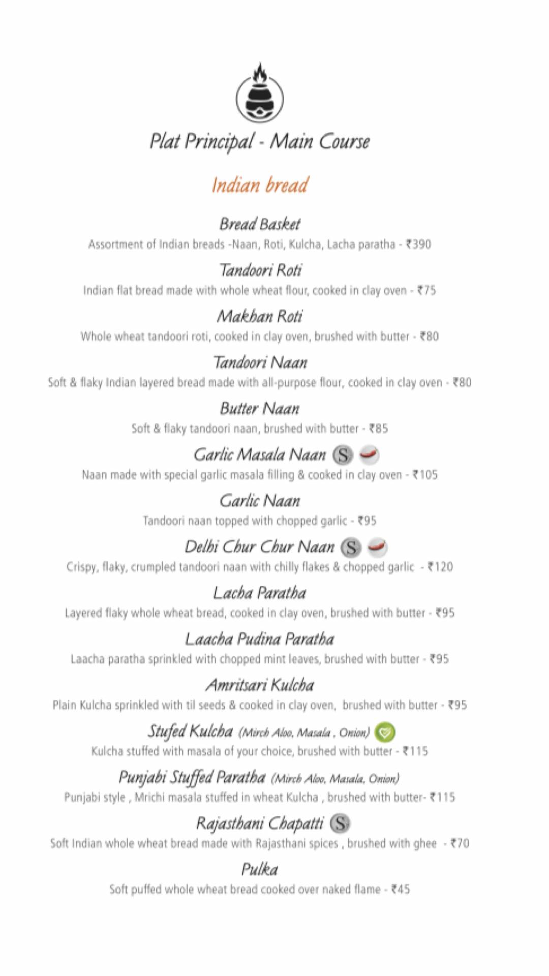 Haven Sampoorna - Vegetarian Restaurant menu