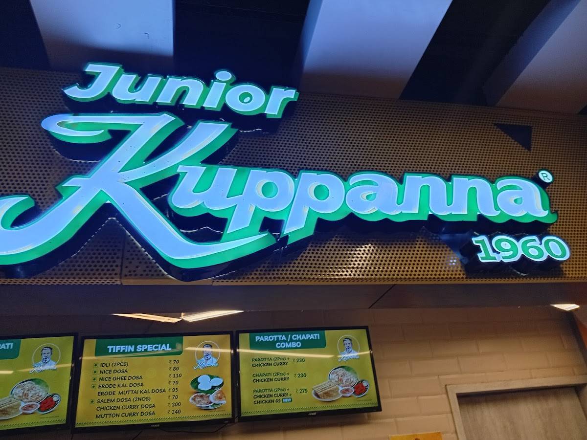 Junior Kuppanna - Aerohub Chennai menu