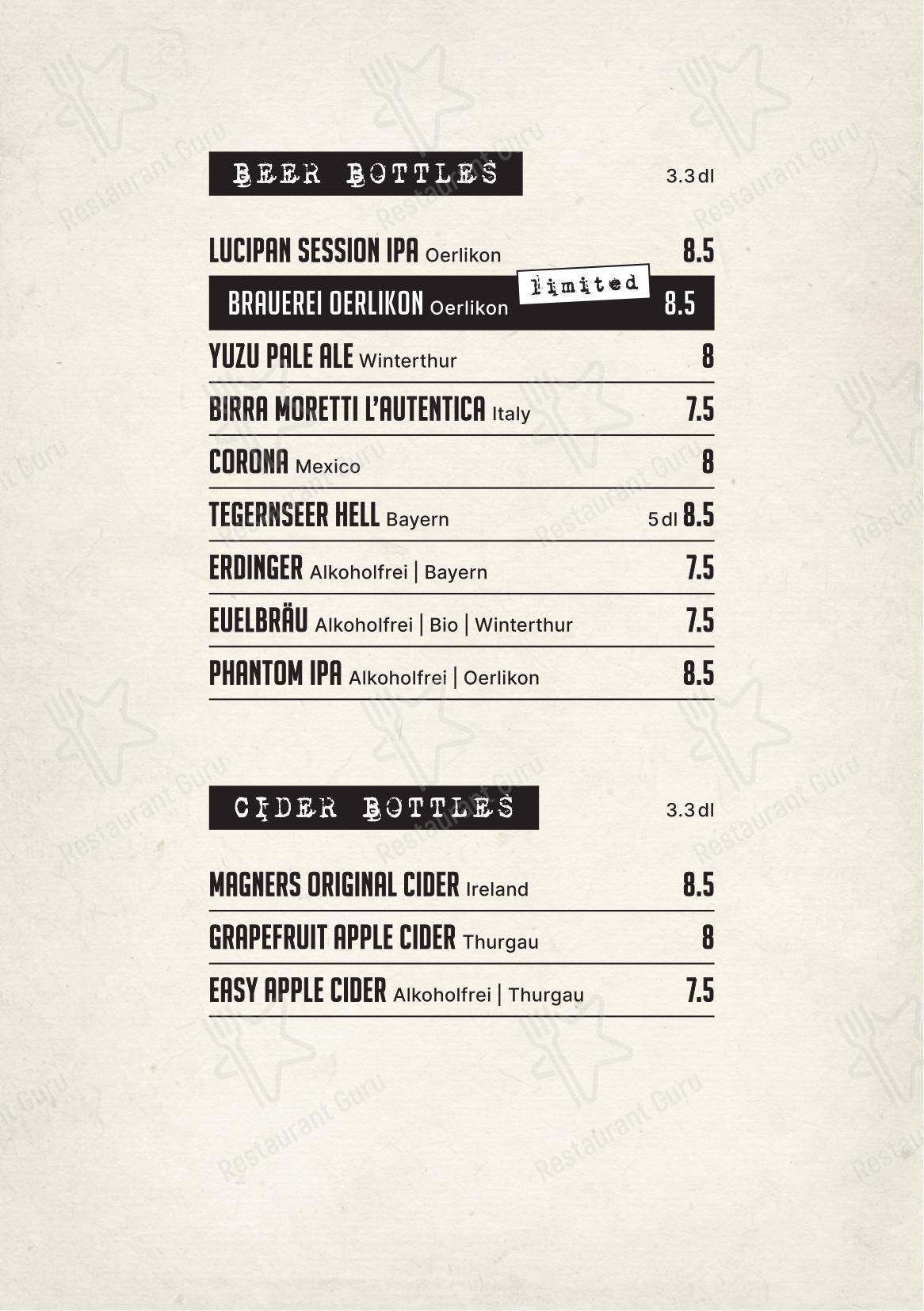 Menu pour Cheyenne - Основное меню
