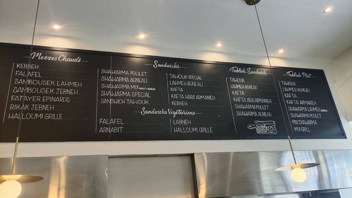 Menu di Chez Sami Snack 