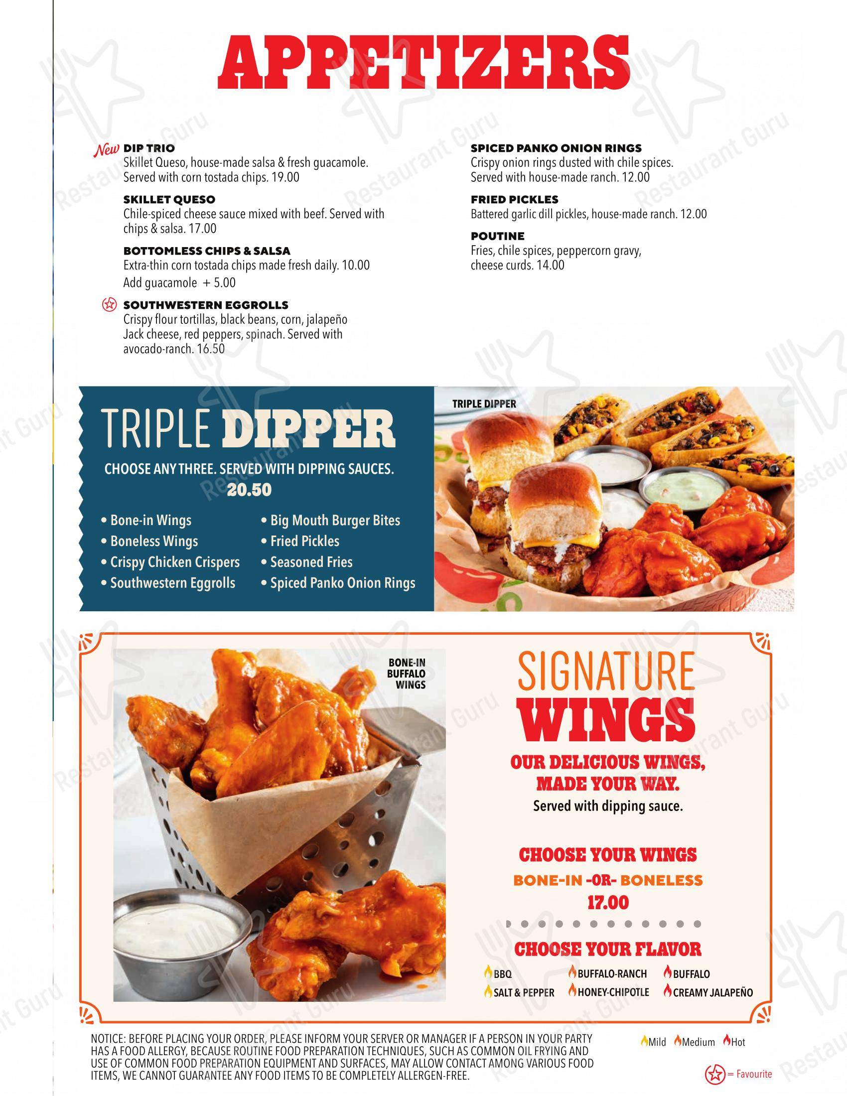 菜单 pour Chili's Grill & Bar dans Banff