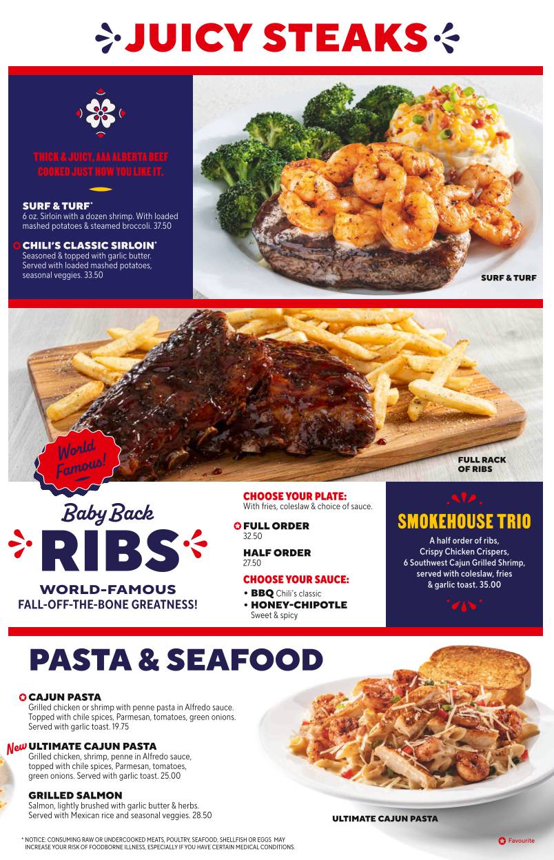 Menu de Chili's Grill & Bar