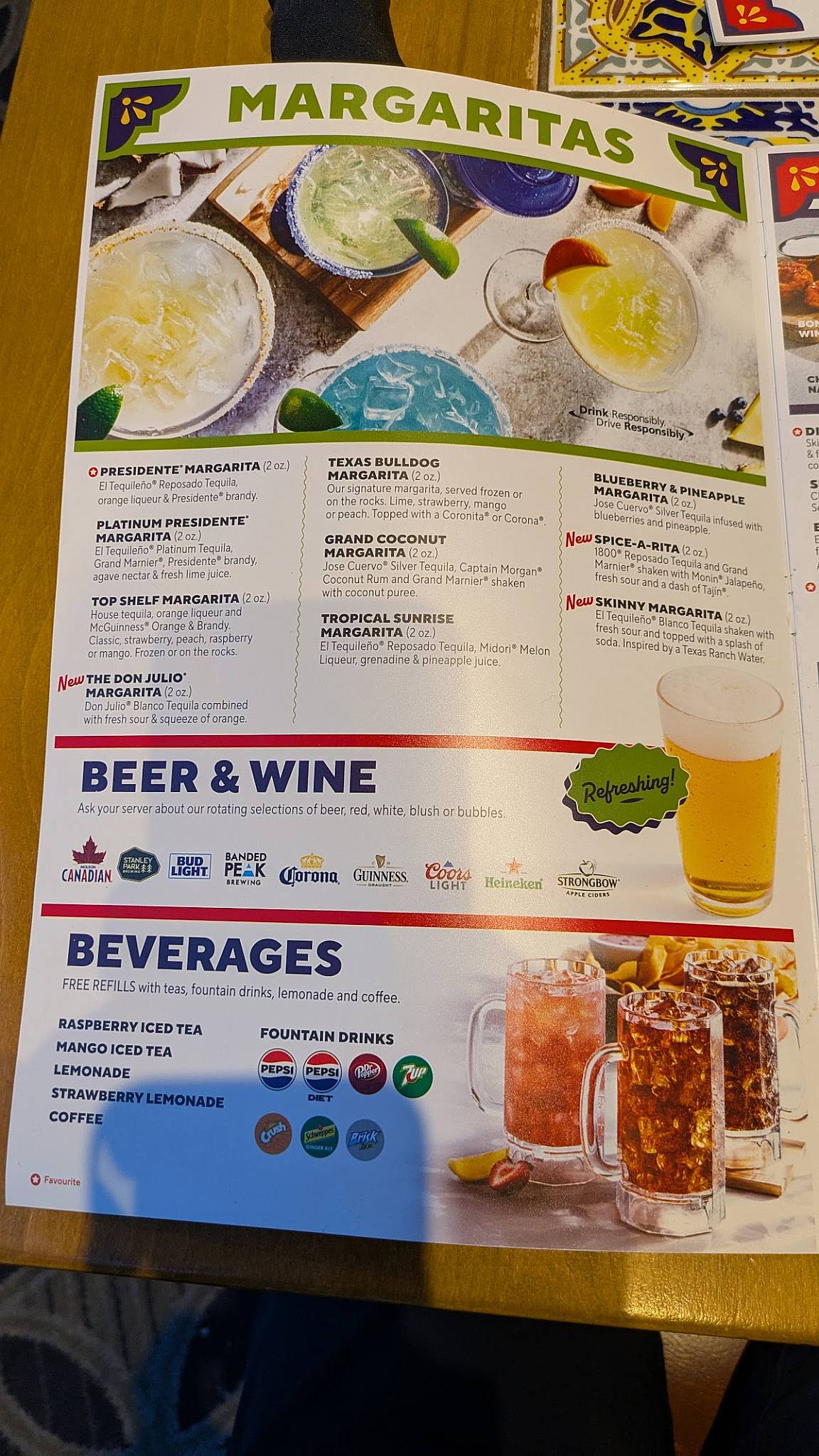 Menu de Chili's Grill & Bar
