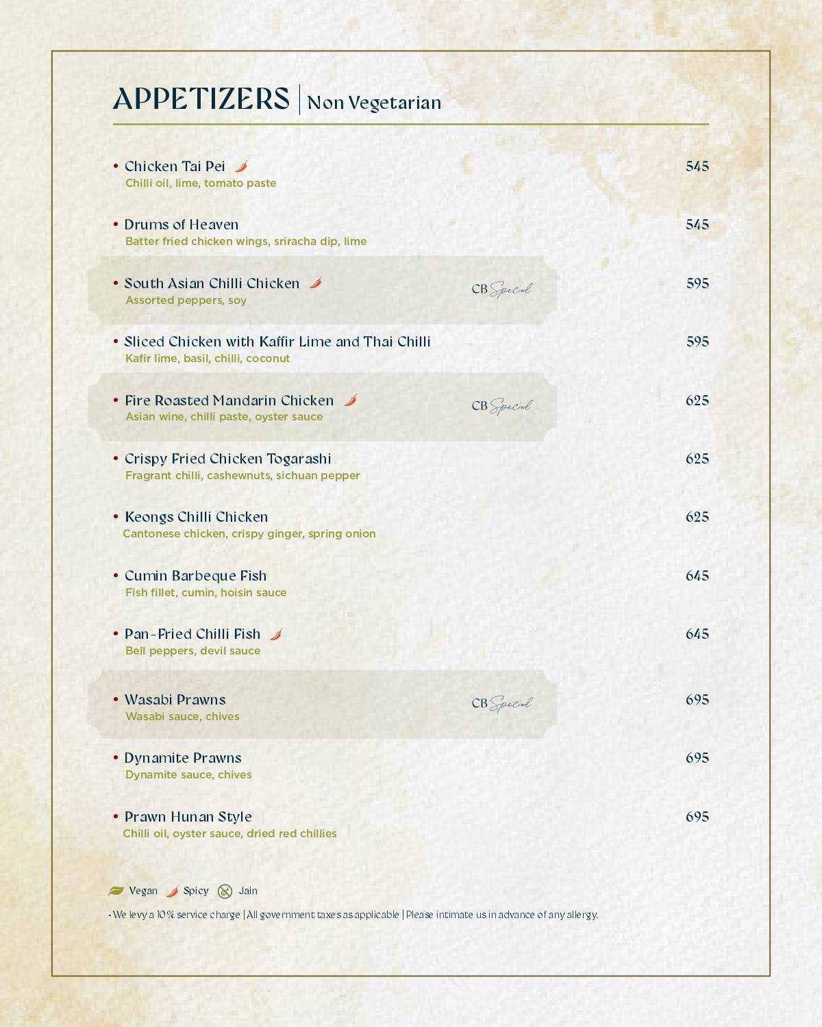 China Bistro BKC menu