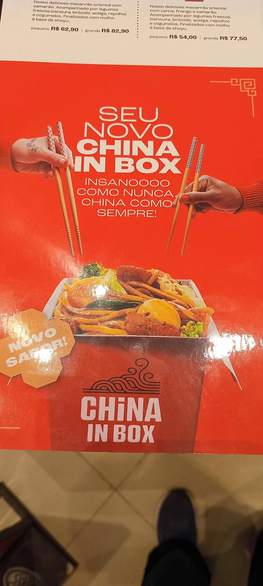 China In Box - Restaurante de Comida Chinesa cardápio