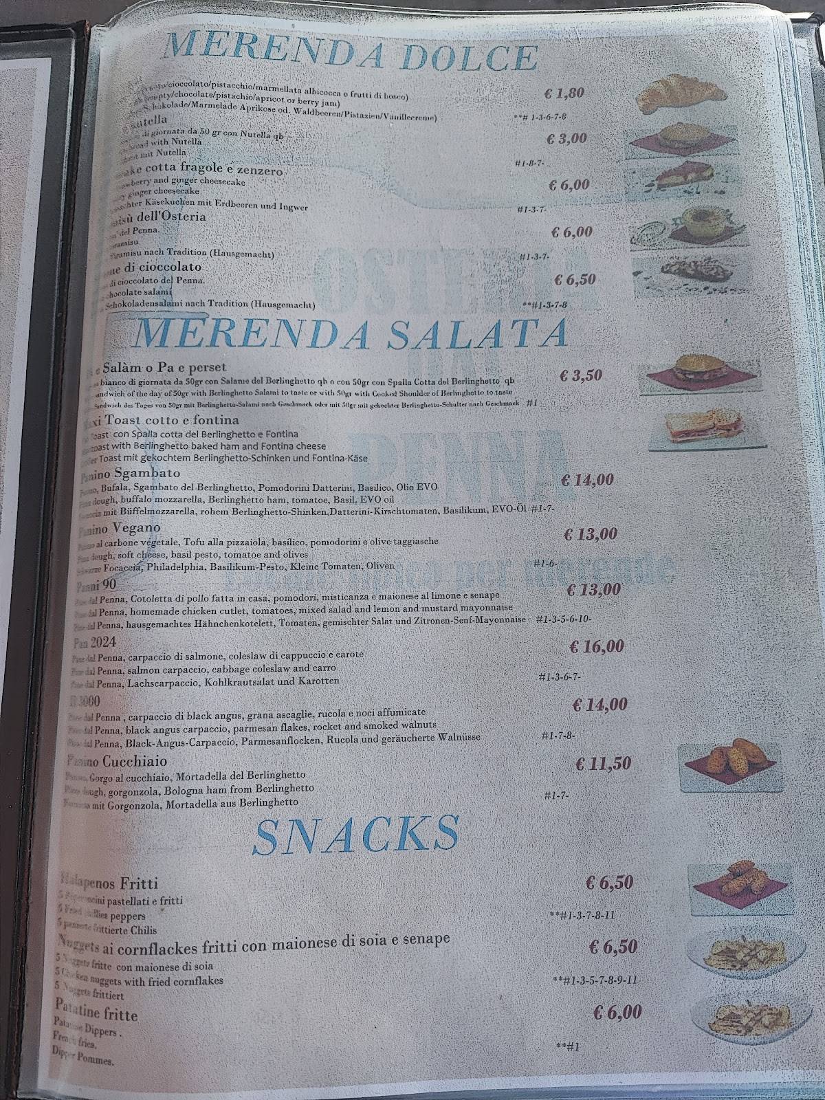 Menu di Chiosco La Pagoda 