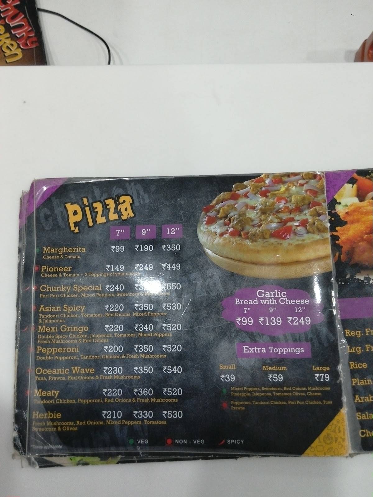 Chunky Chicken menu