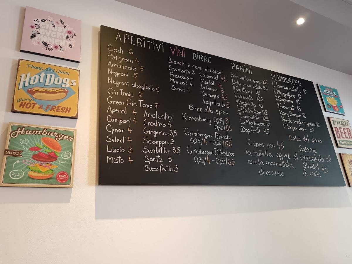 Menu di Cicchetteria da Roxy 