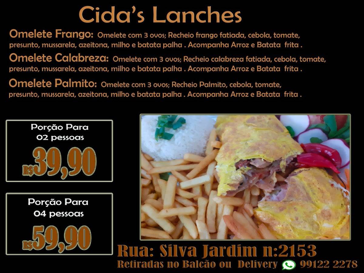 Cida's Mies Lanches (Cida e Joaquim) cardápio