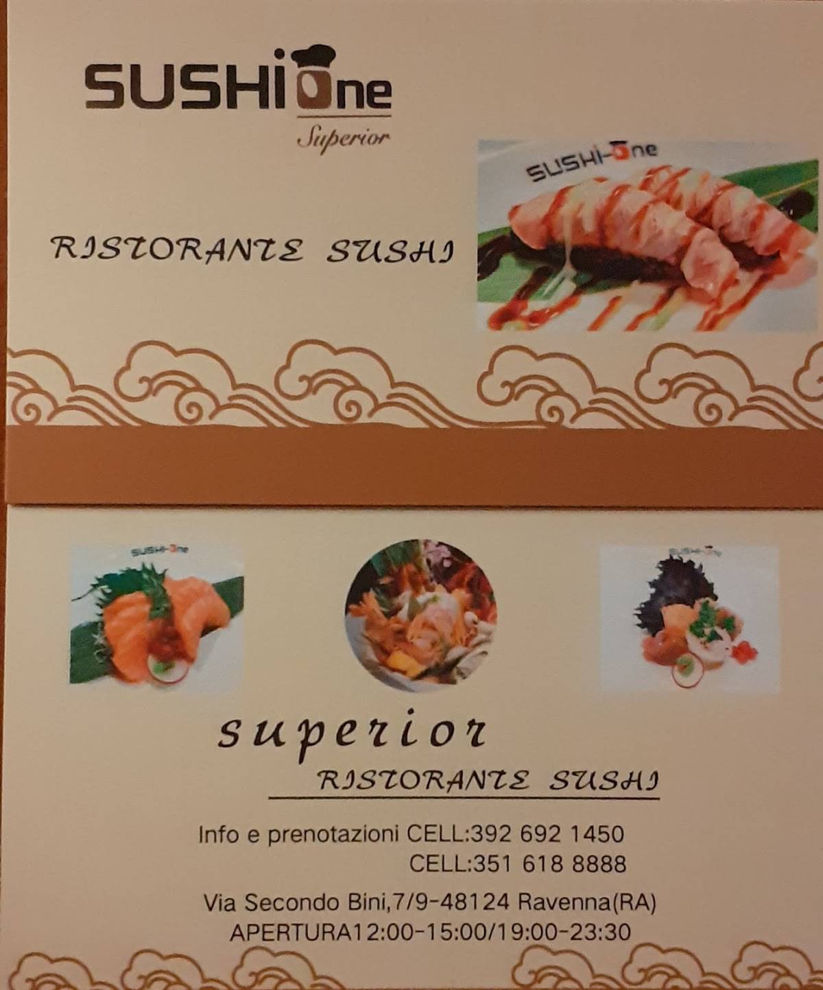 Menu di Sushi One 
