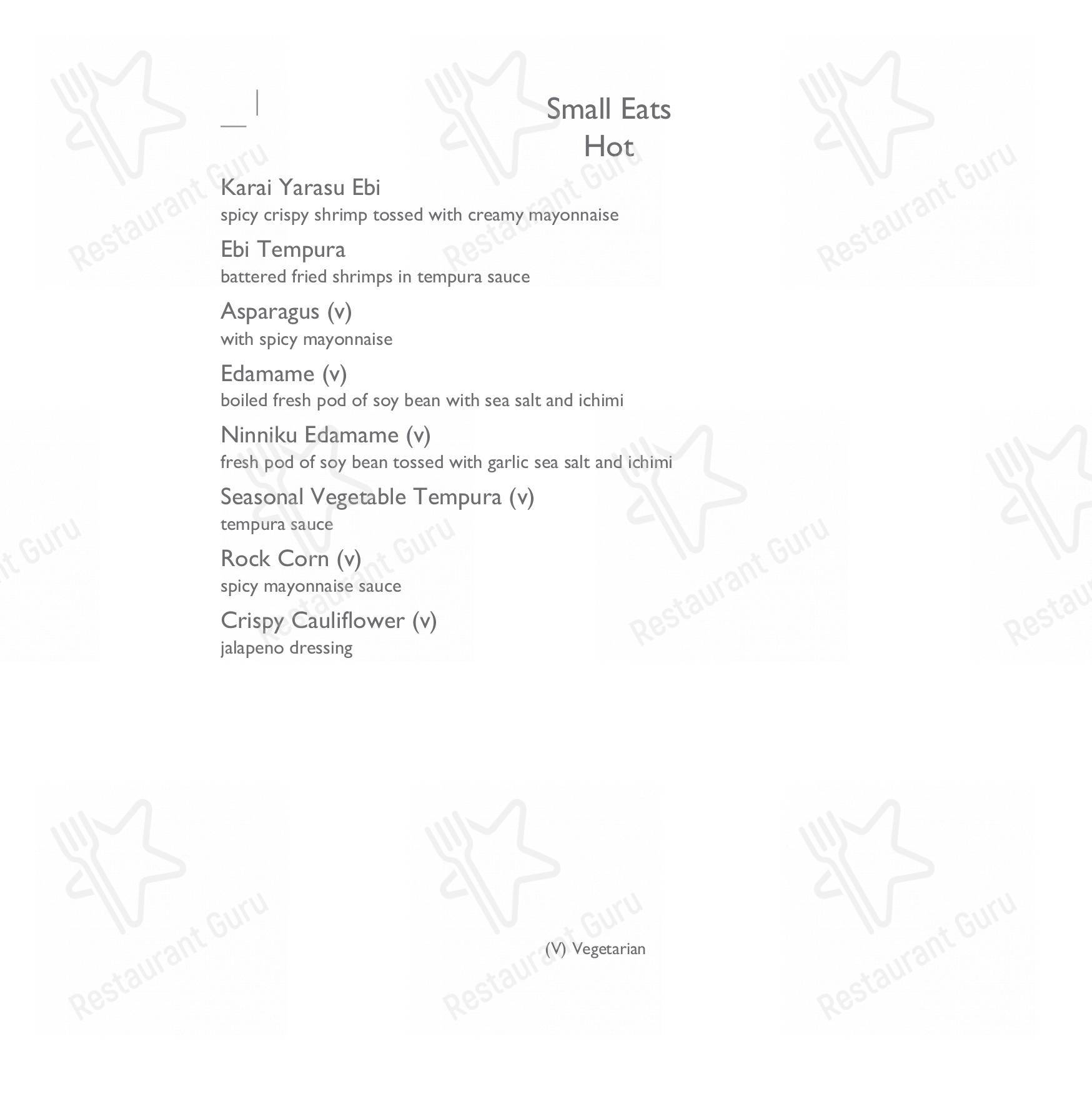Menu bar for Citrus - Fine Dining Restaurant in Mumbai