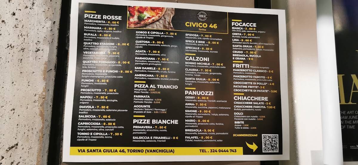 Menu di Civico 46 