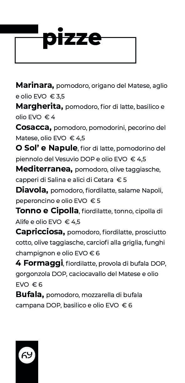 Menu di Civico69 