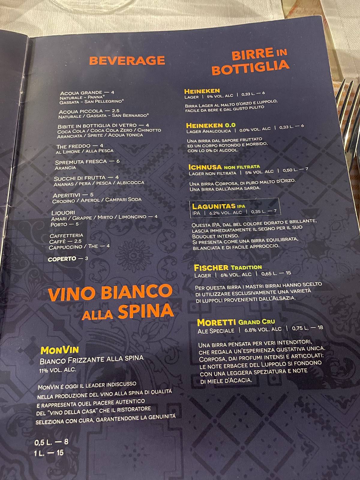 Menu di Clapsy Jeans 