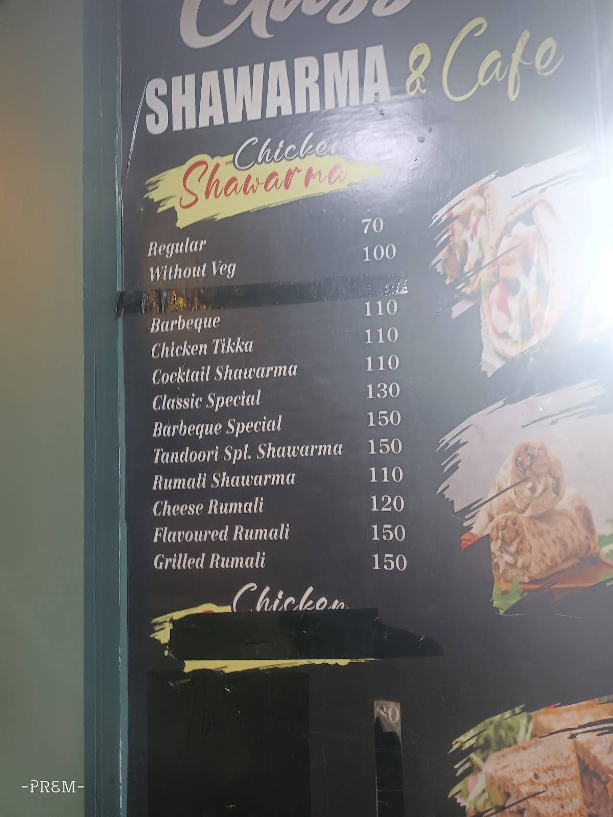 Classic Shawarma menu