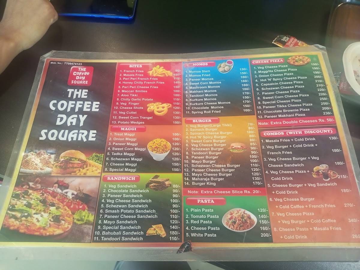 Coffee Day Square menu