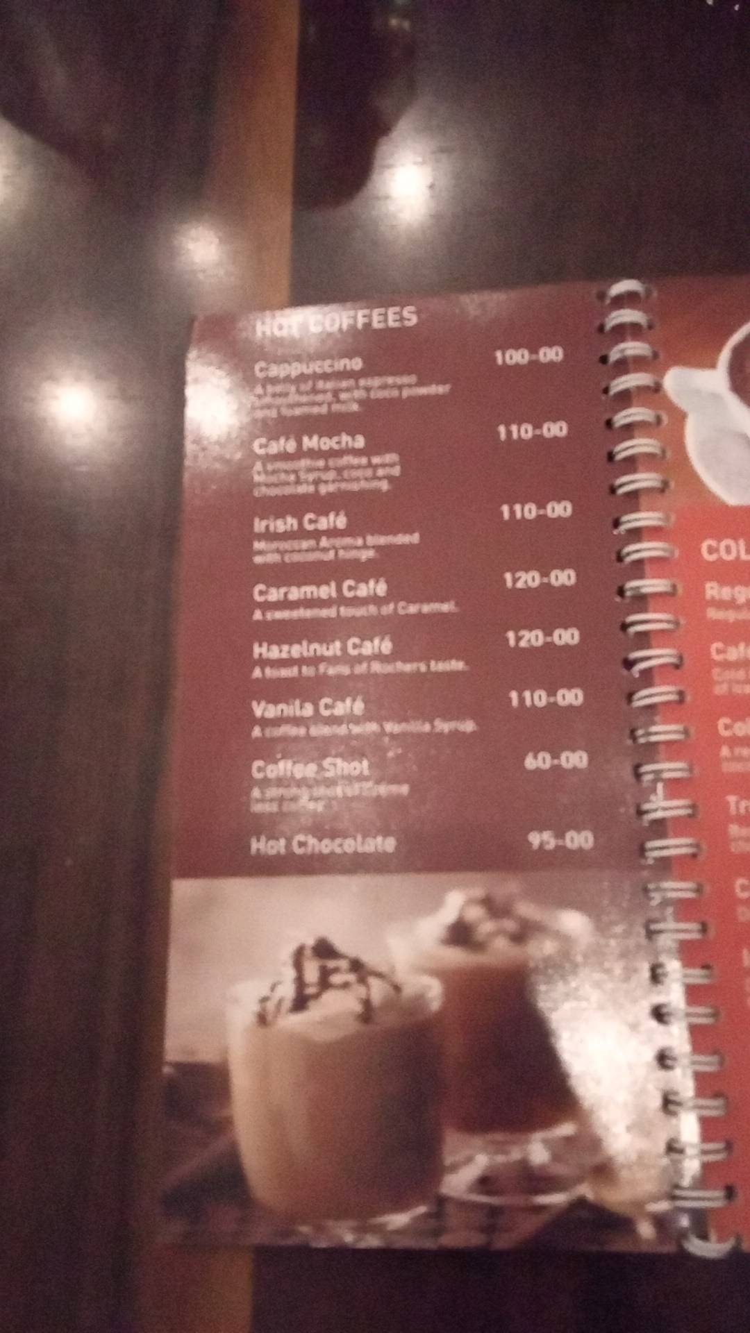 Coffee Day's menu