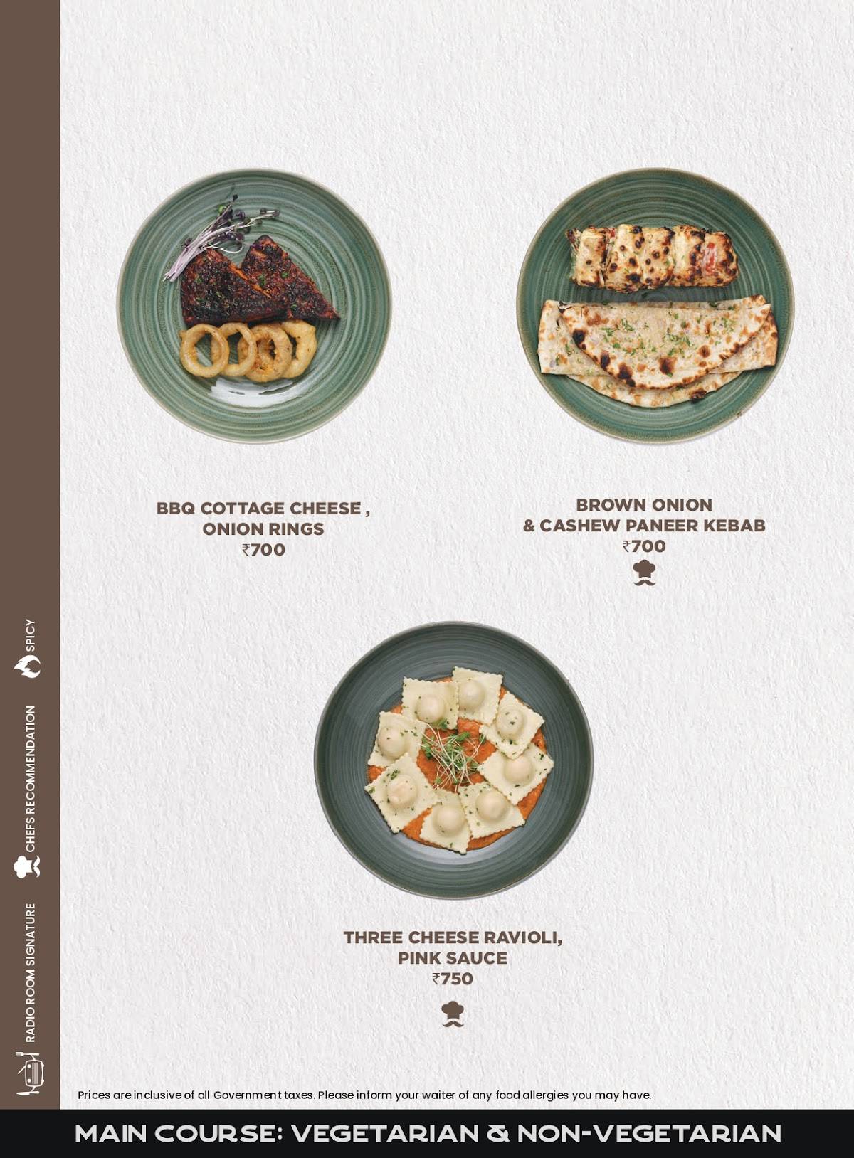 Radio Room Coimbatore menu