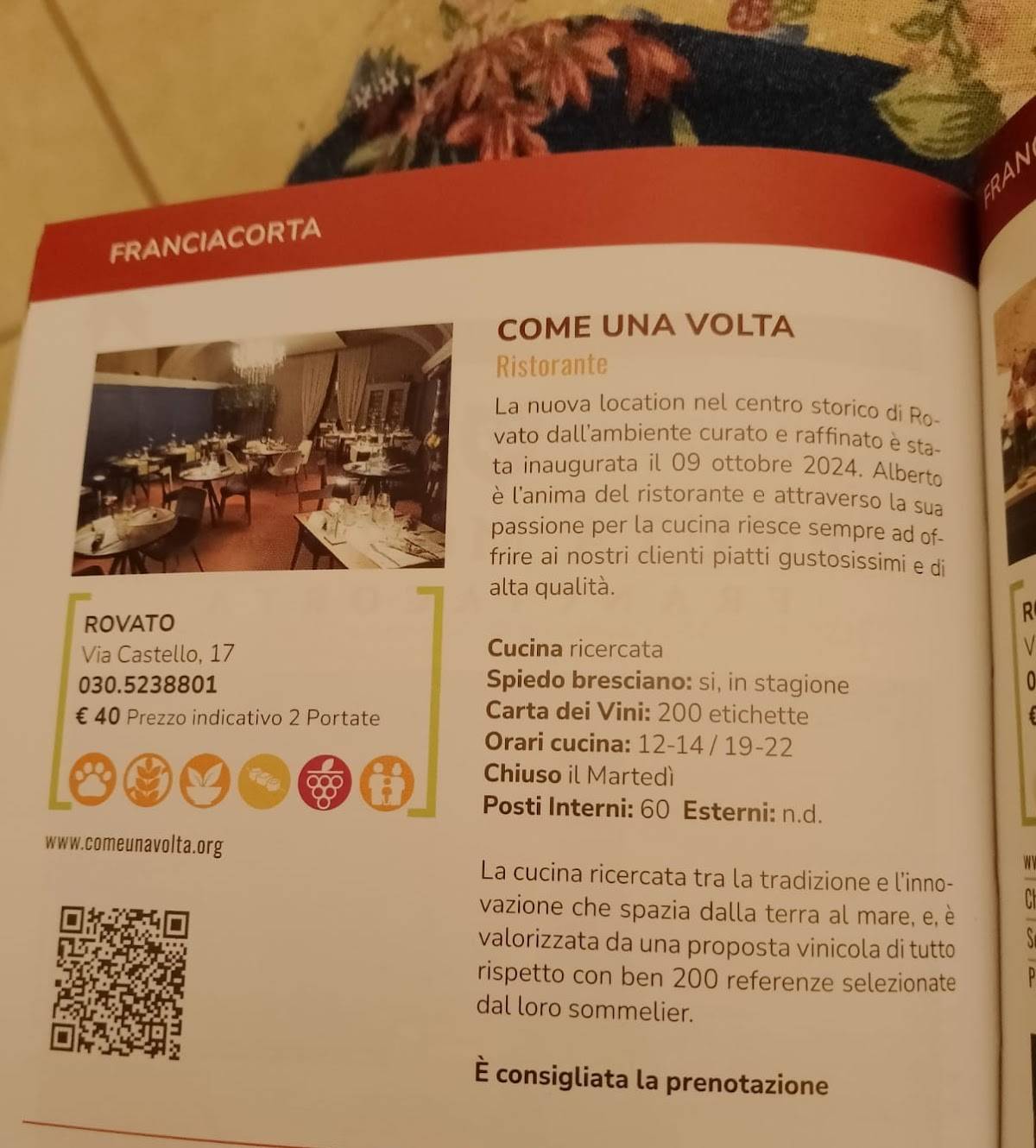 Menu di Ristorante Come una Volta 