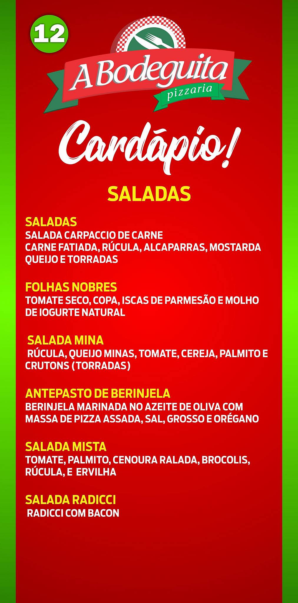 Degustare cardápio