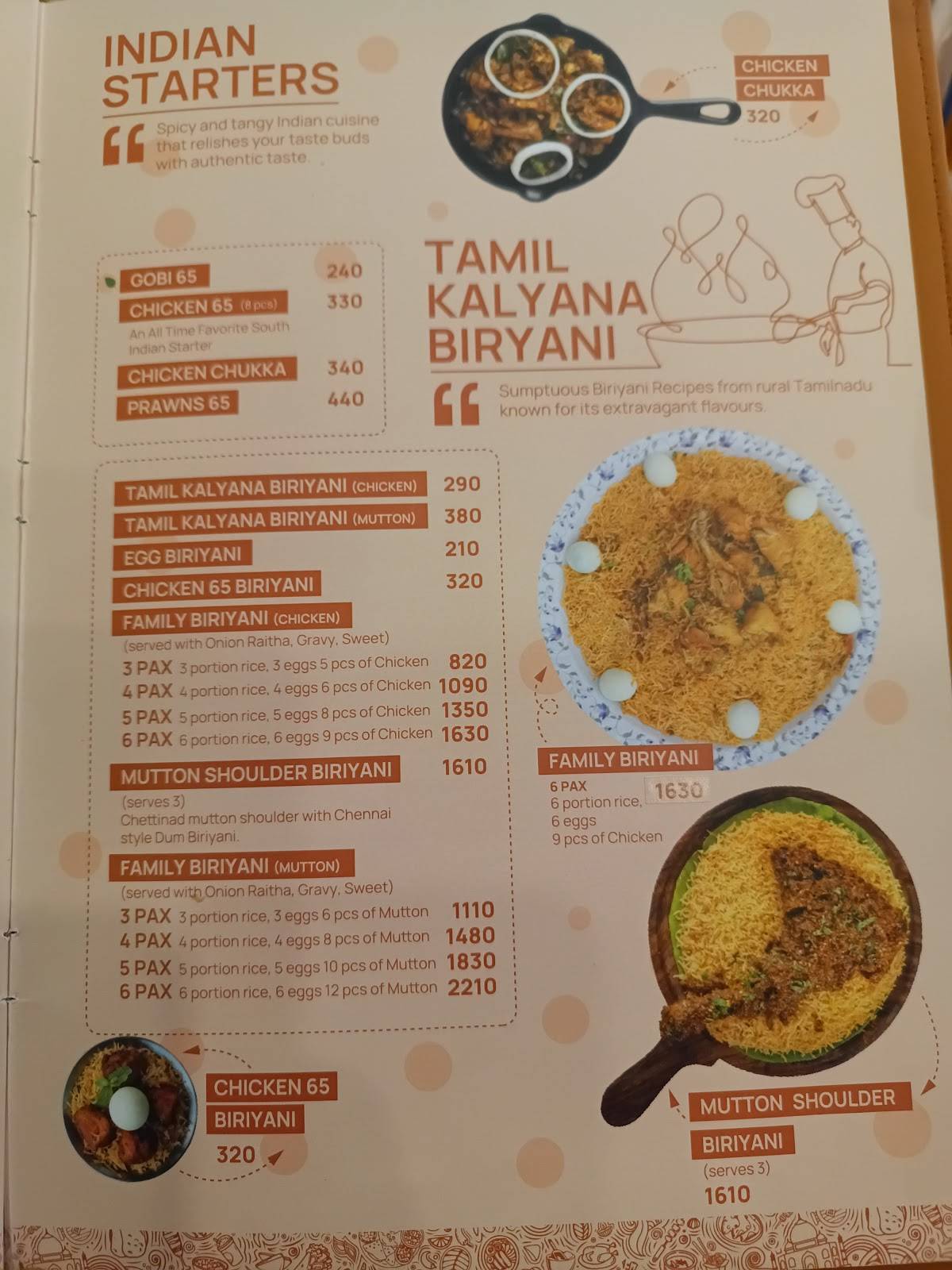 Copper Kitchen menu