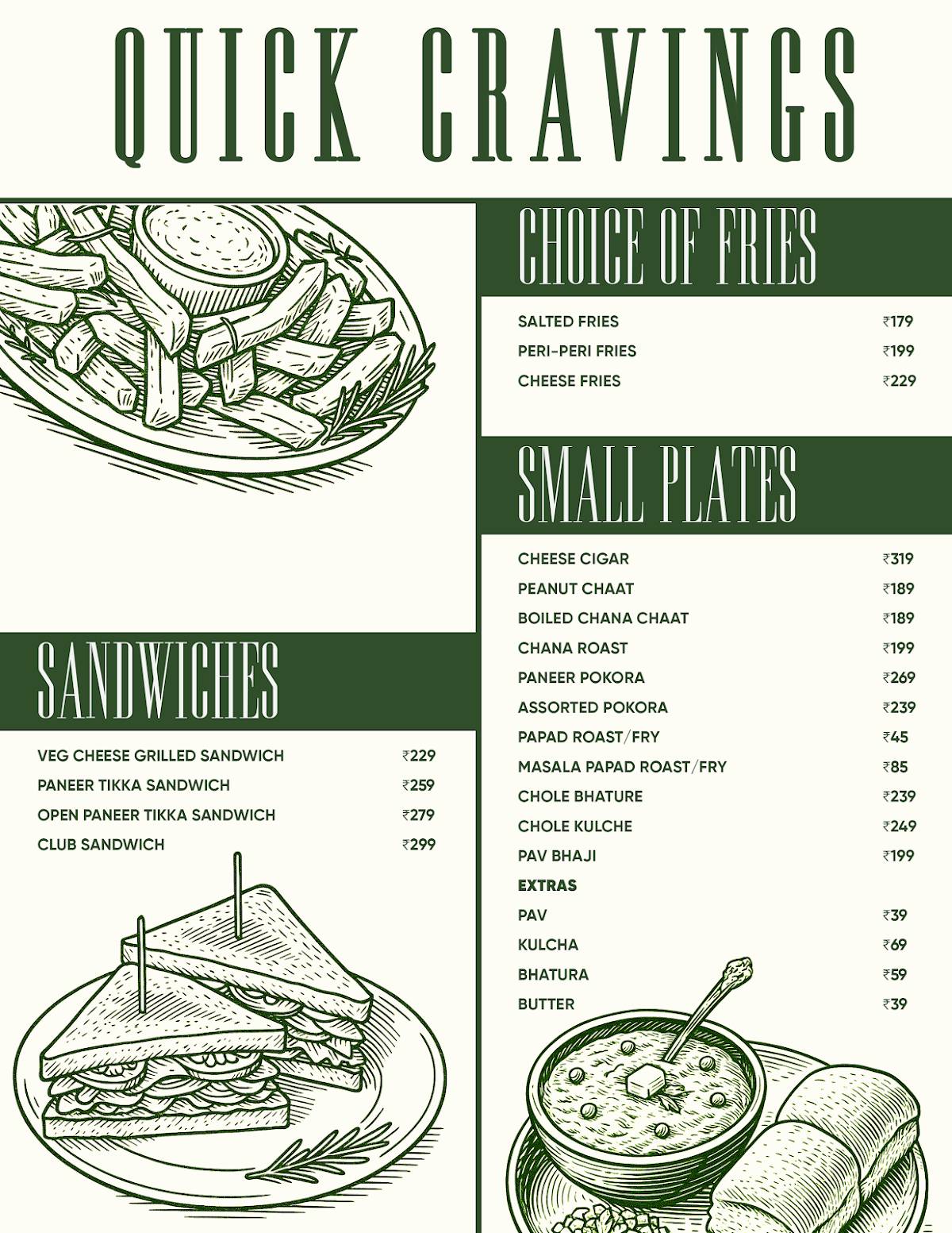 Countryside Culture menu