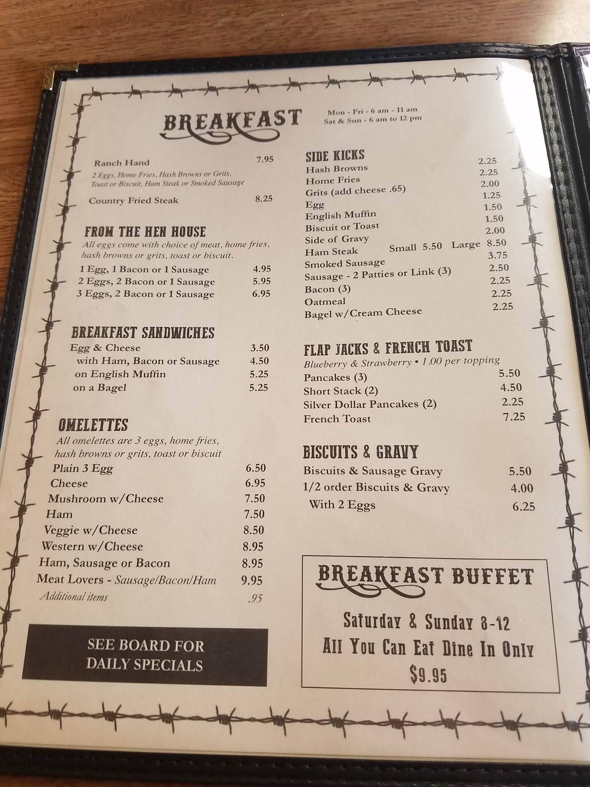 Menu at Cracker's Cafe, Indiantown
