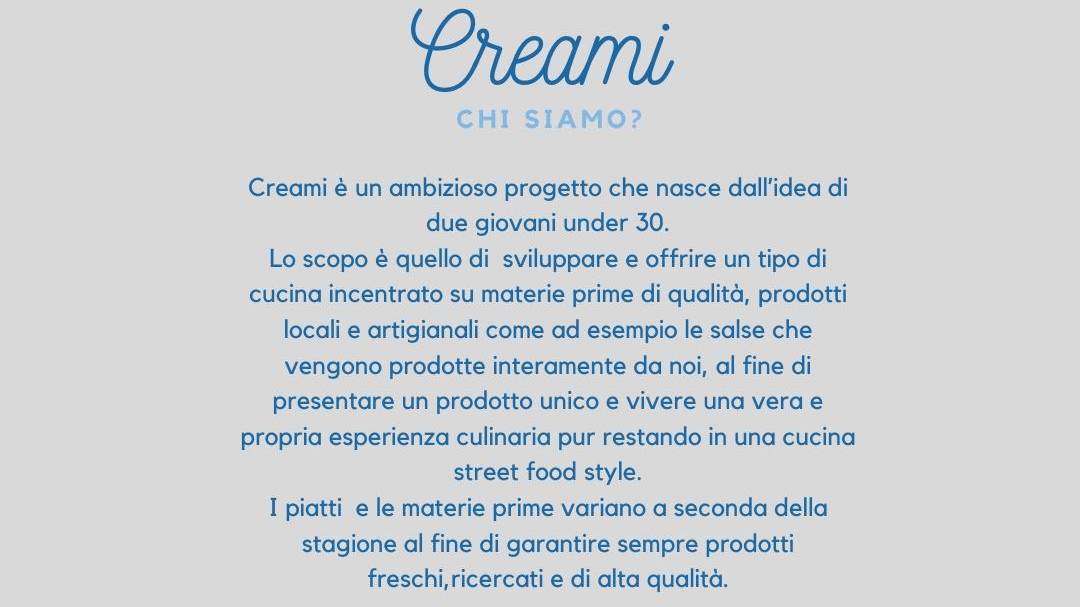 Menu di Creami 