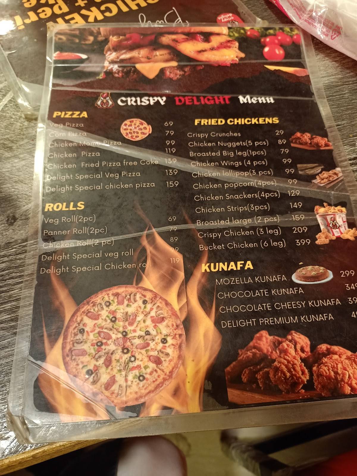 Crispy delight menu