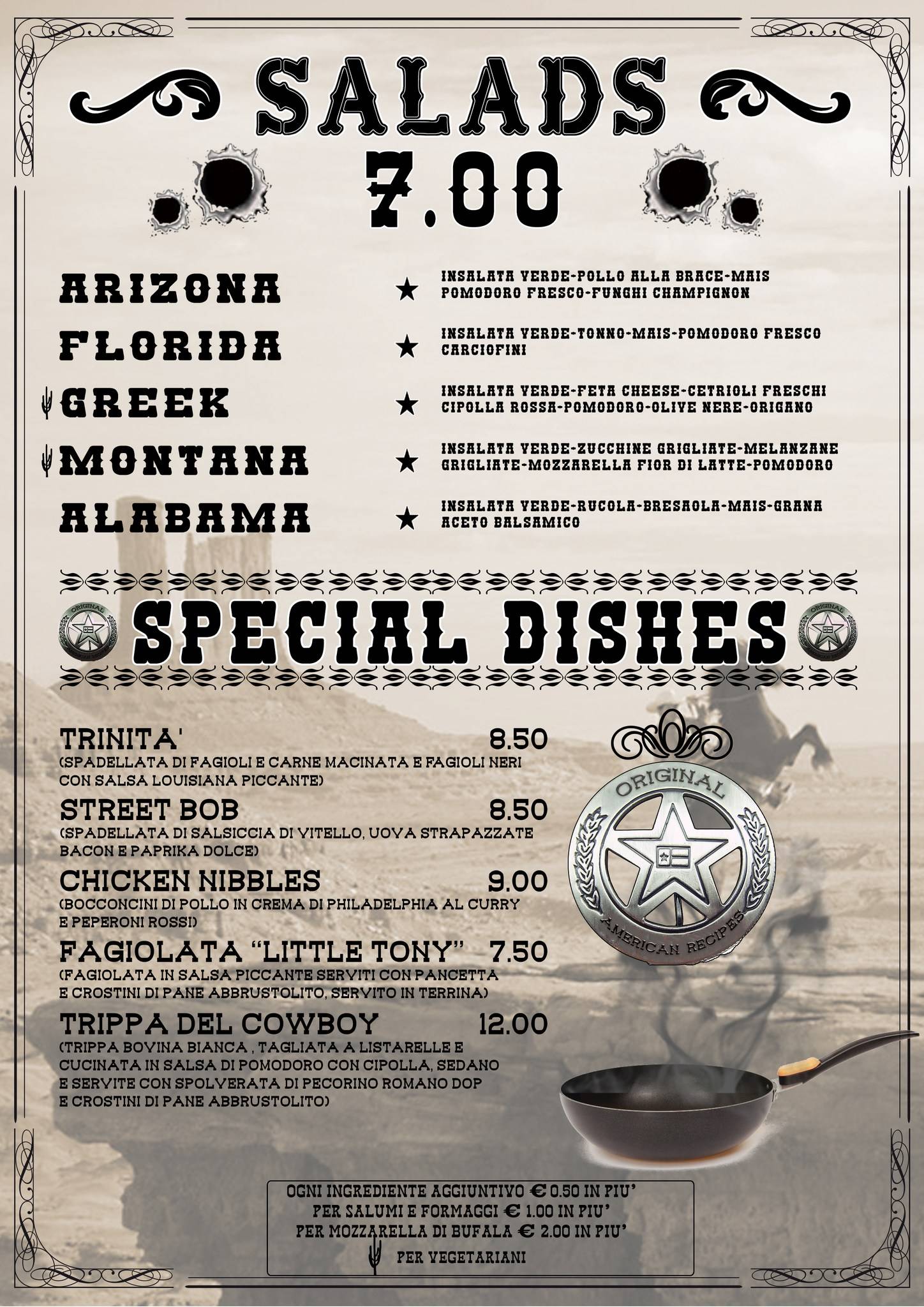 Menu di Crossroad Saloon 