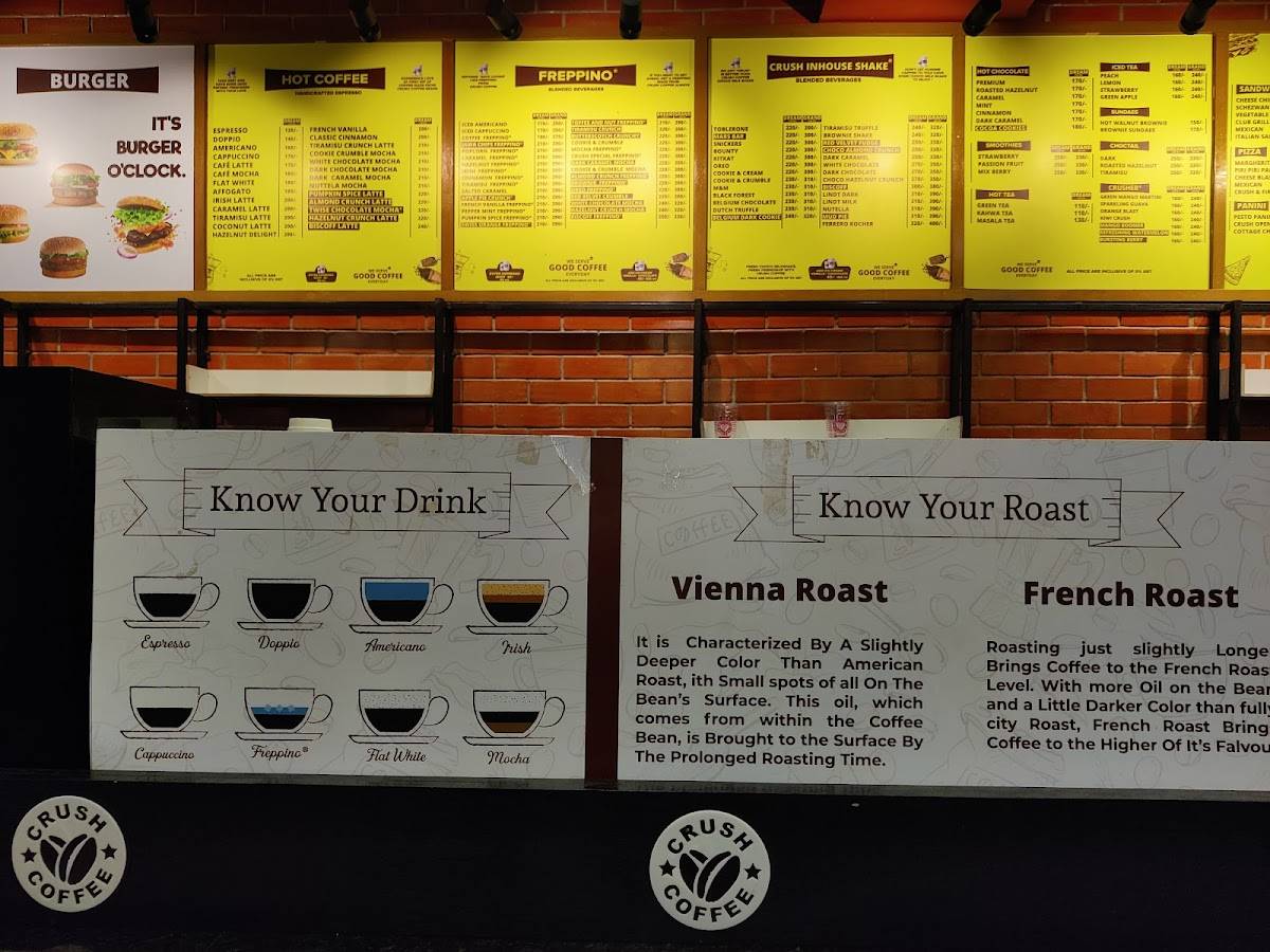 Crush Coffee - Gandhinagar menu