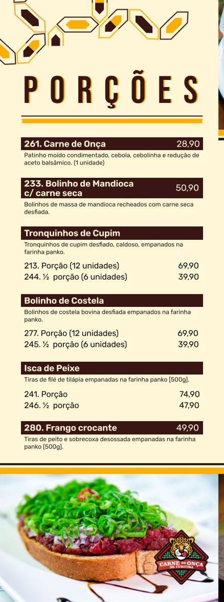 Jabuti Bar cardápio
