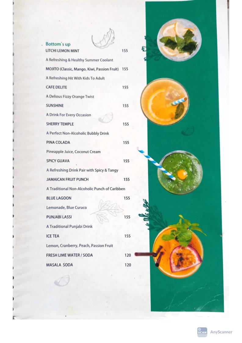 Oberai Bakers & Cafe menu
