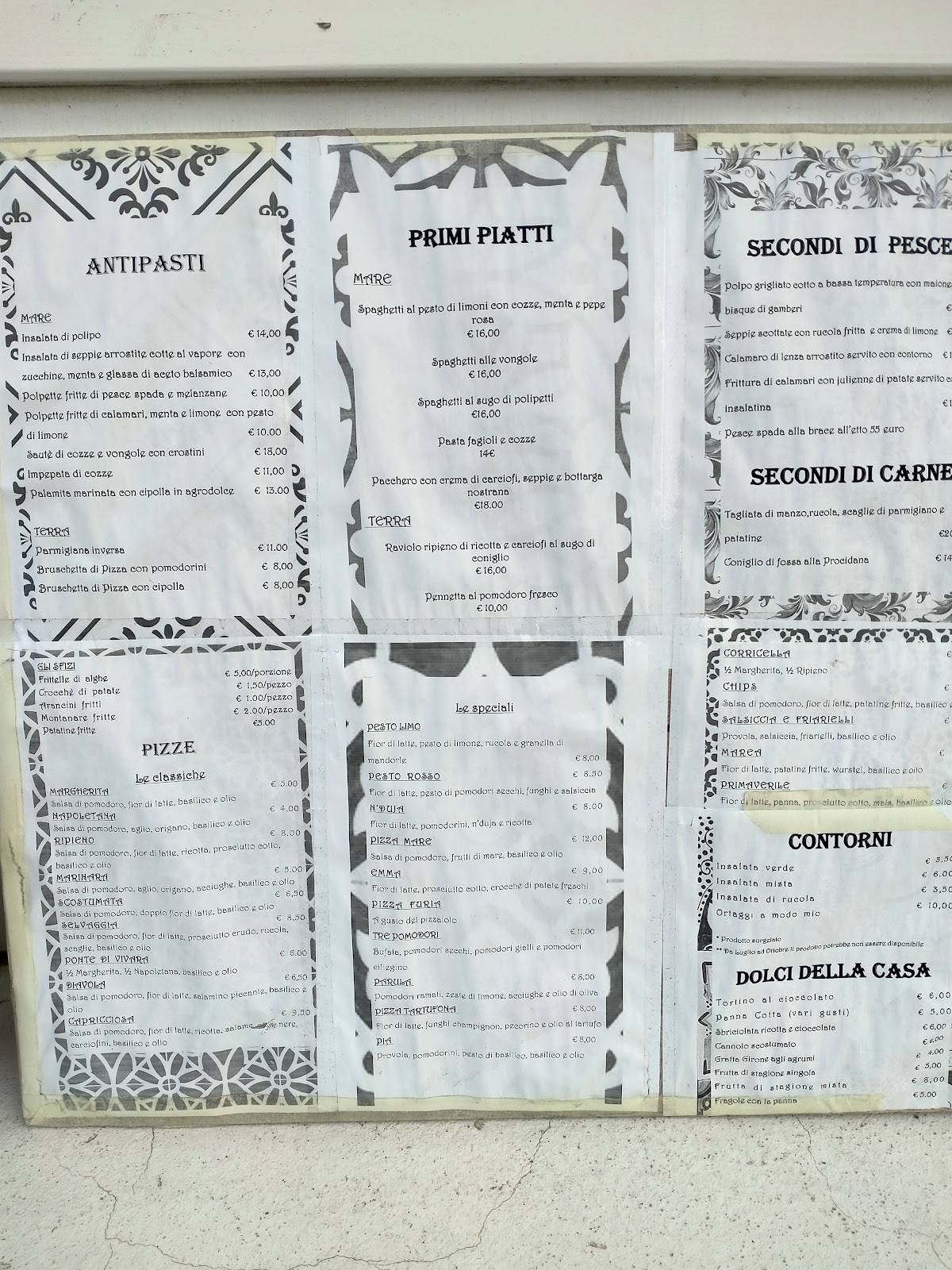 Menu di Da Girone 