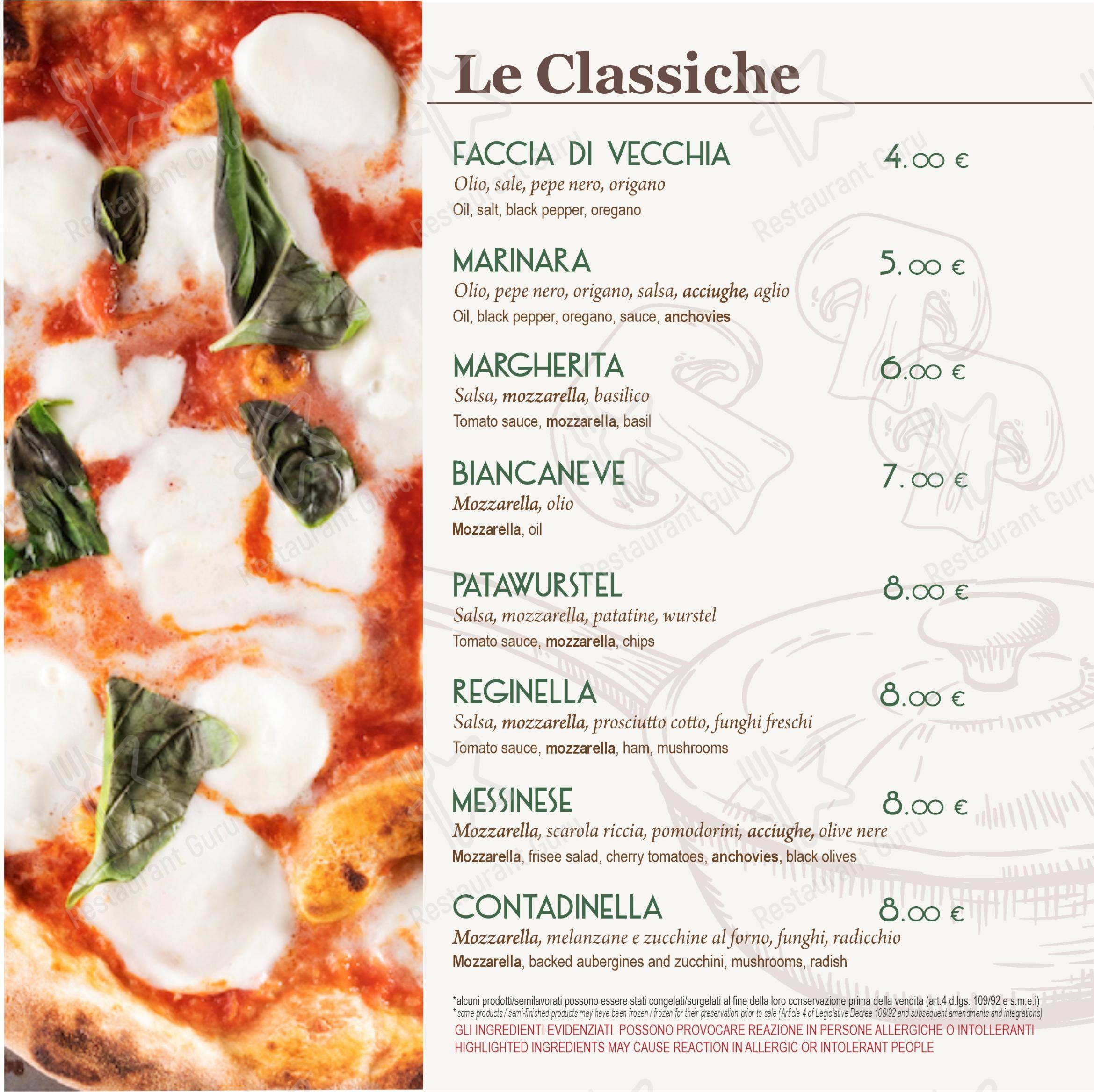 Menu bar per Da Onofrio Ristorante Pizzeria ristorante