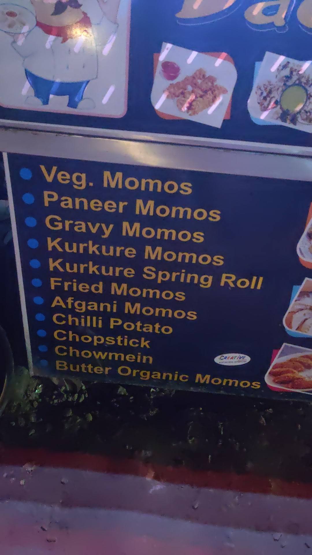 Daddy's Momos menu