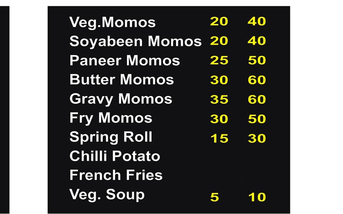 Daddy's Momos menu
